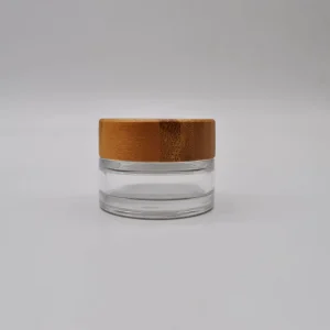 5g 15g 30g 50g 100g Cosmetic Jar Bamboo Lid Glass Jars for Body Butter Container