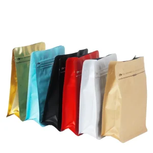 5lb Candy Bags Packaging Bulk Valve Bottom Gusset Bag Zipper Top Security Gravure Printing