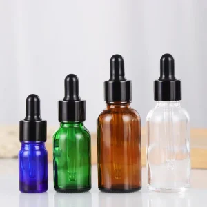 5ml 10ml 15ml 20ml 30ml 50ml 100ml Amber Glass Skincare Essential Oil Empty Bottle Screen Printed Plastic Tamper Proof