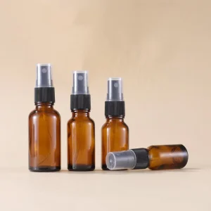 5ml 10ml 15ml 30ml 50ml 100ml Amber Glass Spray Bottle Empty Refillable with Pump Sprayer Seal for Essential Oil and Perfume
