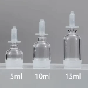 5ml 10ml 15ml Clear Plastic Skin Serum Bottle Custom Hyaluronic Acid
