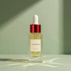 5ml 10ml Square Shape Glass Dropper Bottle for Essential Hair Oil, Skincare, and Beard Oil with Metallized Red Cap