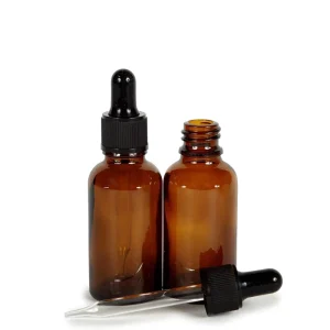 5ml 120ml Empty Clear Glass Dropper Bottles with Screen Printing Eye Dropper Lid Aromatherapy Containers