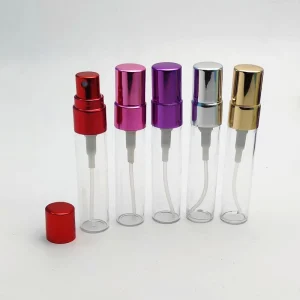 5ml Perfume Glass Sample Vials Bottle with 12 410 Aluminum Screw Neck Sprayer