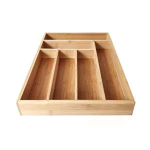 6 Compartments Natural Bamboo Wooden Packaging Gift Knife Display Box