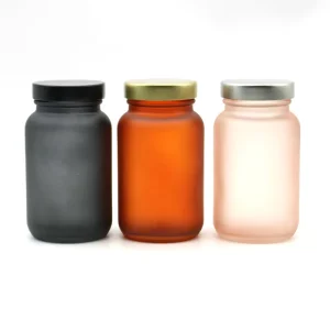 60cc 100cc 120cc 150cc Frosted Supplement Bottle 100ml 120ml Round Wide Mouth Glass Health Care Bottle