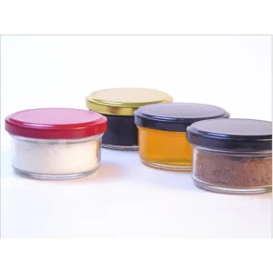 60ml Wide Mouth Glass Jars with Black Screw Lids 70mm Mini Cylinder Containers Bulk for Candle Making coffee powder Storage