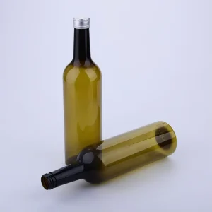750ml Dark Green PET Plastic Wine Bottle Sealed Divided Design Printing for Wine Beverage and Drinks Packaging