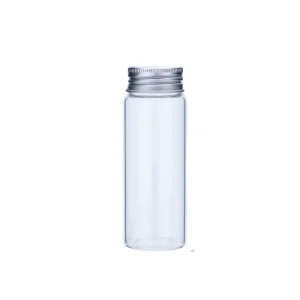 75ml Clear Glass Storage Jars with Aluminum Lids Airtight Seal for Kitchen Pantry Organization
