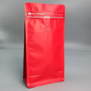 8 Sided Sealed Kraft Paper Coffee Bag with Tin Tie & Custom Printing Natural Recyclable