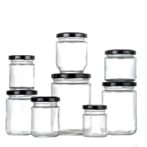 80ml 100ml 120ml 150ml 195ml 240ml 350ml 450ml 500ml 1000ml Canned Packaging Glass Food Storage Jar with Lids