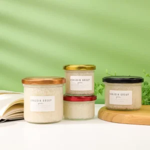 80ml 100ml 180ml 250ml Food Grade Airtight Clear Round Glass Jar with Metal Lid for Chili Sauce Jam and Honey