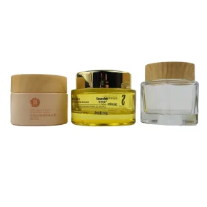 80ml-100ml Glass Jar for Cream Personal Care Cosmetic Container with Hot Stamping Lid