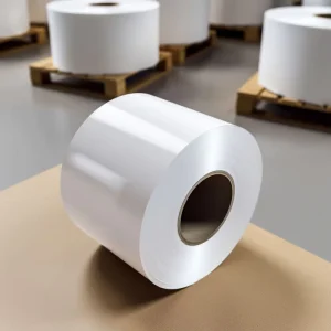 80u Inkjet Gloss White Polyester Acrylic Self Adhesive Tape Water Activated Hot Melt Waterproof Customizable Bag Sealing