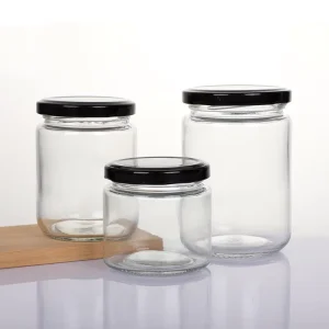 8oz 12oz 16oz 240ml 350ml 500ml 730ml Glass Bottles Jars with Lid for Spice Honey Jam Food Storage