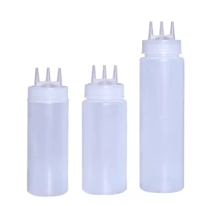 8oz 12oz 16oz 24oz Plastic Food Grade Condiment Oil Sauce Bottle Ketchup Cruets Bottle