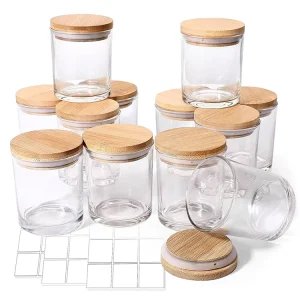8oz Glass Storage Jar for Kitchen Food Spice High Borosilicate Glass Storage Jars With Lids