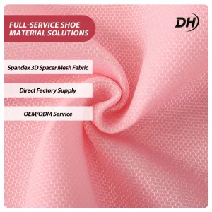 92% Polyester 8% Spandex Solid Matte 3 Layer Air Layer Mesh Fabric Soft Stretch Sandwich Mesh Fabric for Fashion Shoe Upper