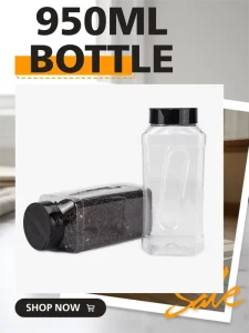 950ml Spice Bottle Packaging Plastic Material Shaker for Warehouse Use