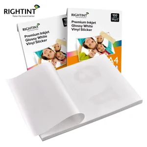 A4 Size Self Adhesive Glossy White Pp Vinyl Film for Inkjet Printer Sticker Paper