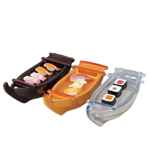 ABS 150cm 12inch Eco-Friendly Sushi Wooden Boat with Individual Box