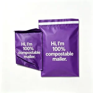 ASTM D6400 Certified PLA Biodegradable Waterproof Customizable Poly Mailers for Sustainable Ecommerce Packaging