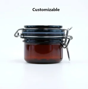 Airtight Amber Glass Swing Top Jar Leakproof Metal Clamp Lid Storage Canister UV Protection Brown Glass Container Herbs Pickles