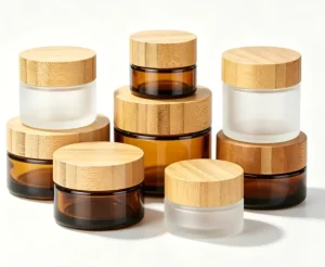 Airtight Frosted Soda Lime Glass Spice Jars with Bamboo Lids 100ml Multi Sizes Custom Logo Low MOQ