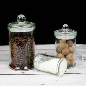 Airtight Glass Jars for Kitchen Storage Food Preservation 150ml 5oz 350ml 12oz 750ml 25oz with Lids