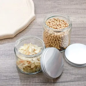 Airtight Reusable Glass Food Storage Jar 250ml 390ml 500ml 730ml with Screw Cap for Pickle Honey Jam Canned Food