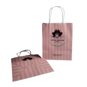 All Kinds Handle Choice Food Takeaway Fashion Using Recyclable Kraft Paper Bag with Twisted Handle Shopping Paper Bags