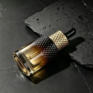 Amber Brown Luxury Skin Care Essential Oil Lotion Dropper Glass Oil Bottle With Pipette 1oz 30ml Custom OEM