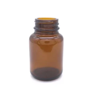Amber Glass Wide Mouth Packers Bottles Glass Jar with Plastic Cap