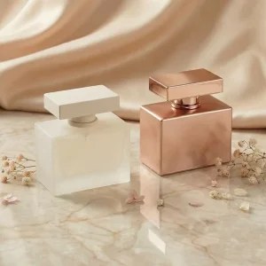Anding Elegant Empty Pink Frosted Perfume Bottles Glass 30ml 100ml Unique Perfume Bottle