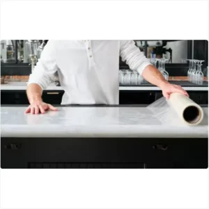 Anti Scratch PET Protective Film Water Activated Acrylic Single Sided Marble Stone Masking Dust Proof Long Term Protect