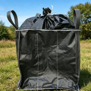 Anti Static Design Black Internally Reinforced FIBC Jumbo Bag with Sewn In Internal Support Straps