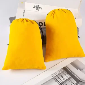 Anti static Velvet Drawstring Bag Custom Logo Reusable Recyclable Dust Pouch Customized Size Wigs Hair Bundles Jewelry