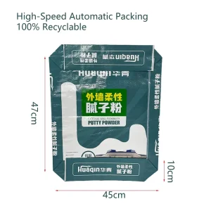 Auto Fill Block Bottom BOPP Laminated PP Valve Bag 25kg 50kg Moisture Proof Heavy Duty Sacks for Cement