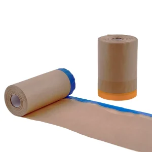 Automotive Spray Protective Kraft Car Painting Masking Paper Film Acrylic Single Sided Pressure Sensitive Waterproof Removable