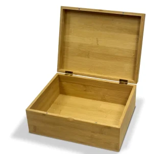 Bamboo Box Wooden Box Clamshell Bamboo Rectangular Wooden Box Wooden Storage Box Ear Box with Lock