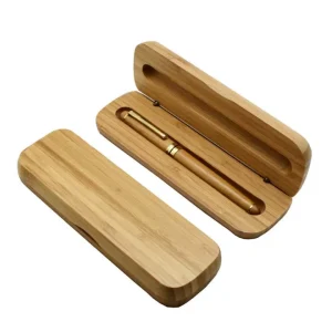 Bamboo Custom Natural Wood Box Wooden Pen Case Box Single Pen Bamboo Box for Gift Packaging