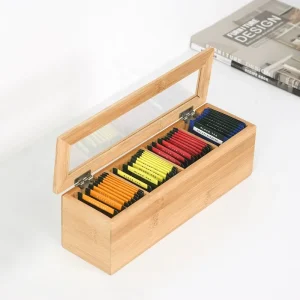 Bamboo Kitchen Countertop Tea Bag Holder Coffee Sugar Tea Storage Box Classic Eco Friendly Tea Gift Box Custom