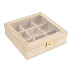 Bamboo Princess Korean Jewelry Box Wooden Jewelry Storage Box Small Collection Box Gift Box (S Without Partition)
