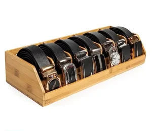 Bamboo Storage Belt Organizer