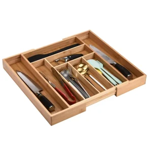 Bamboo Wood Storage Bins Organizer Boxes for Home Kitchen Counter Pantry Closet Office Bedroom Bathroom Decorative Model