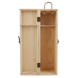 Bamboo Wooden Premium Gift Wine Bottle Packaging Box Single Gift Wine Box for Wedding Christmas