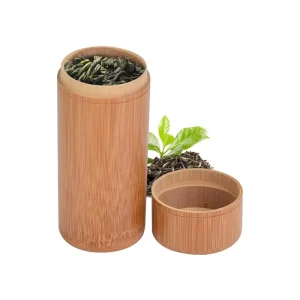 Bamboo Wooden Tea Jar Storage Canister Box Container Home Kitchen Coffee Sugar Storage Bin