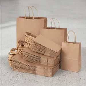 Bespoke Kraft Paper Pouches Coffee Bubble Tea Eco Friendly Apparel Shops Presents Boasts Custom Printed Emblem Paper Kraft Bag