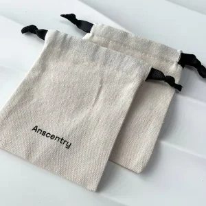 Best Selling Custom Logo Screen Printing Cotton Drawstring Bags Recyclable Dust Jewelry Pouch