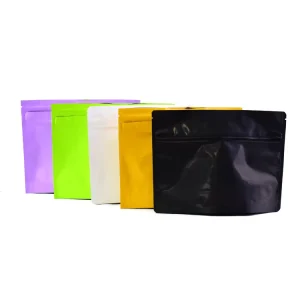 Best Supplier Custom Logo Square Side Gusset PE Plastic Packaging Bags with Child Resistant Zipper Food Grade